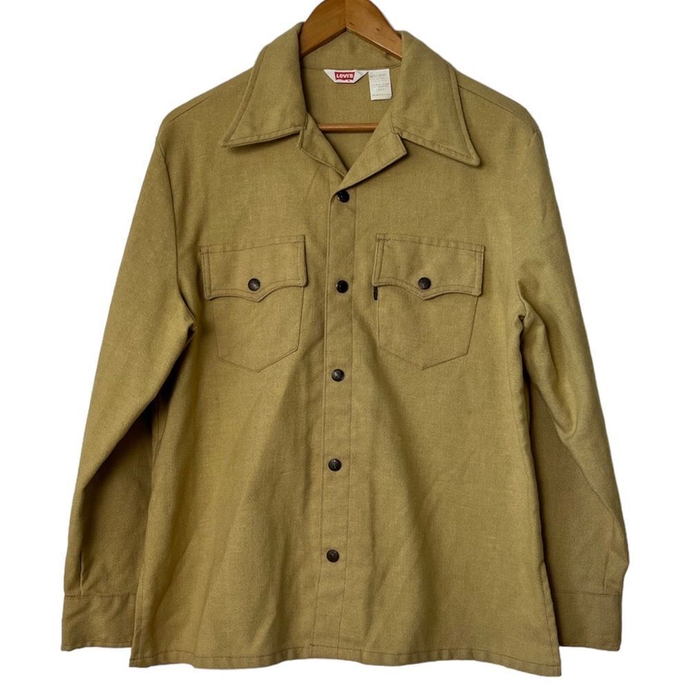 Levi’s Big E Western Shirt Vintage 60s Men’s Work Chore Coat Black Tab USA Large